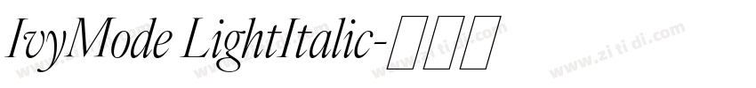 IvyMode LightItalic字体转换